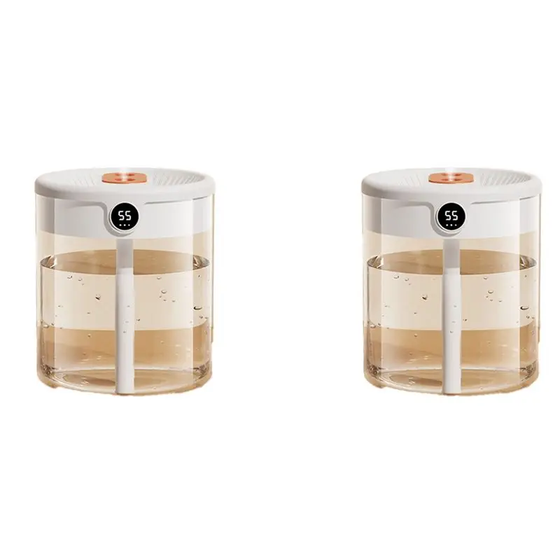 ABBZ-2X H2O Air Humidifier 2L Capacity Double Nozzle With LCD Humidity Display Essential Oil Diffuser Portable USB,White
ABBZ-2X H2O Air Humidifier 2L Capacity Double Nozzle With LCD Humidity Display Essential Oil Diffuser Portable USB,White