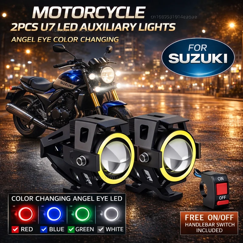 Waterproof Motorcycle LED Headlight 3000LMW U7 Motorbike LED Driving Fog Spot Light with Switch For SUZUKI 650 VSTROM V STROM DL
Waterproof Motorcycle LED Headlight 3000LMW U7 Motorbike LED Driving Fog Spot Light with Switch For SUZUKI 650 VSTROM V STROM DL