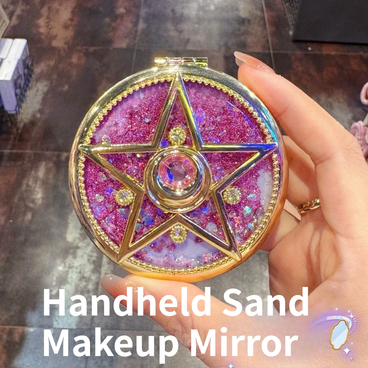 New Creative Handheld Flowing Sand Makeup Mirror High Beauty Girl Gift Decorative Mirrors
New Creative Handheld Flowing Sand Makeup Mirror High Beauty Girl Gift Decorative Mirrors