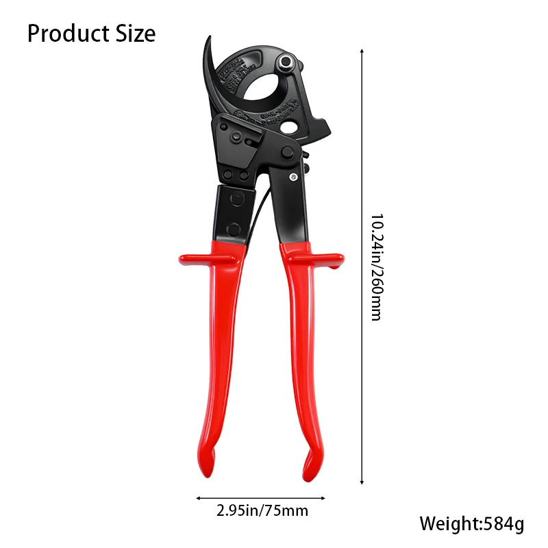 Manual Copper and Aluminum Cable Scissors 28mm Ratchet-Type Wire Cutter Electrician's Wire Cutting Tool
Manual Copper and Aluminum Cable Scissors 28mm Ratchet-Type Wire Cutter Electrician's Wire Cutting Tool