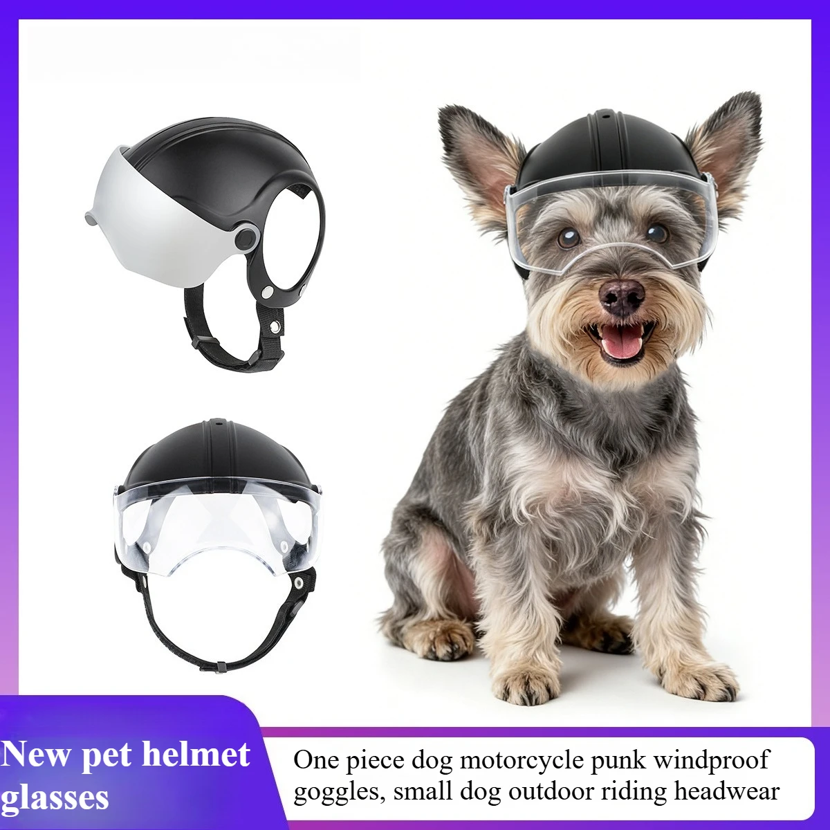 New Pet Helmet Glasses Integrated Dog Motorcycle Punk Windproof Goggles Small Dog Outdoor Riding Headwear
New Pet Helmet Glasses Integrated Dog Motorcycle Punk Windproof Goggles Small Dog Outdoor Riding Headwear