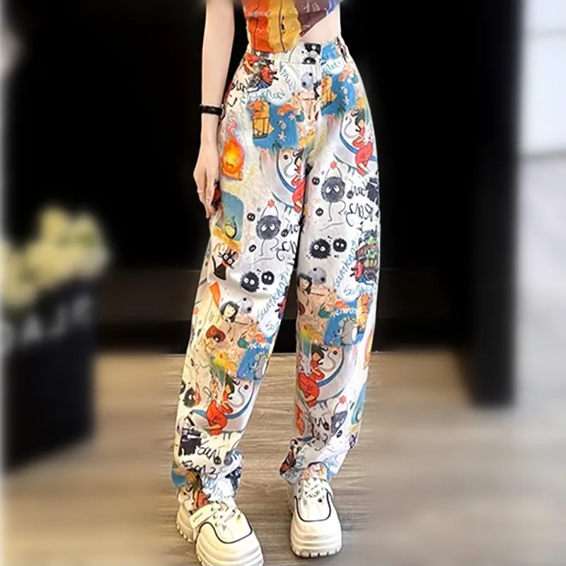 Y2K Ins Women's Summer Spring Trousers Cute Cartoon Print Loose Young Ladies Harem Pants Casual Pants Lovely Long Pants NZ123 
Y2K Ins Women's Summer Spring Trousers Cute Cartoon Print Loose Young Ladies Harem Pants Casual Pants Lovely Long Pants NZ123