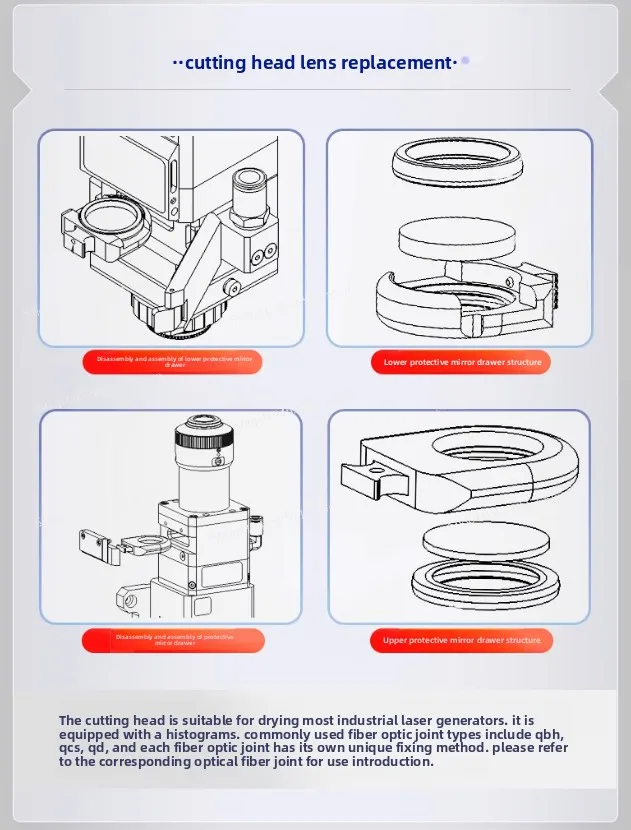 Fiber laser cutting head, high power, welding, autofocus BM109 110
Fiber laser cutting head, high power, welding, autofocus BM109 110