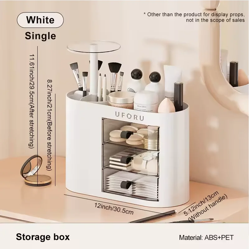 Cosmetics storage box, home dressing table, high-end feeling, bedroom top floor can be stored, desktop press lift makeup box
Cosmetics storage box, home dressing table, high-end feeling, bedroom top floor can be stored, desktop press lift makeup box