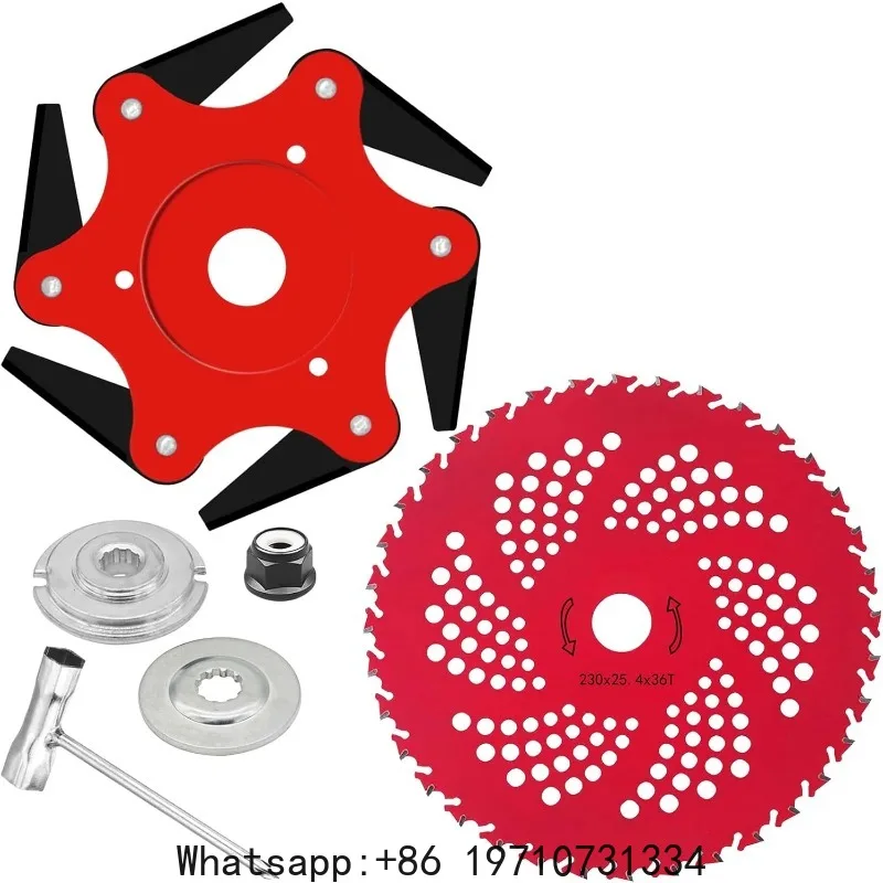 Steel Trimmer Head, 6 Steel 65Mn Razors Trimmer Head & 36 Teeth Brush Cutter Blade, Weed Eater Blades for Brush Cutter, Trimmer,
Steel Trimmer Head, 6 Steel 65Mn Razors Trimmer Head & 36 Teeth Brush Cutter Blade, Weed Eater Blades for Brush Cutter, Trimmer,