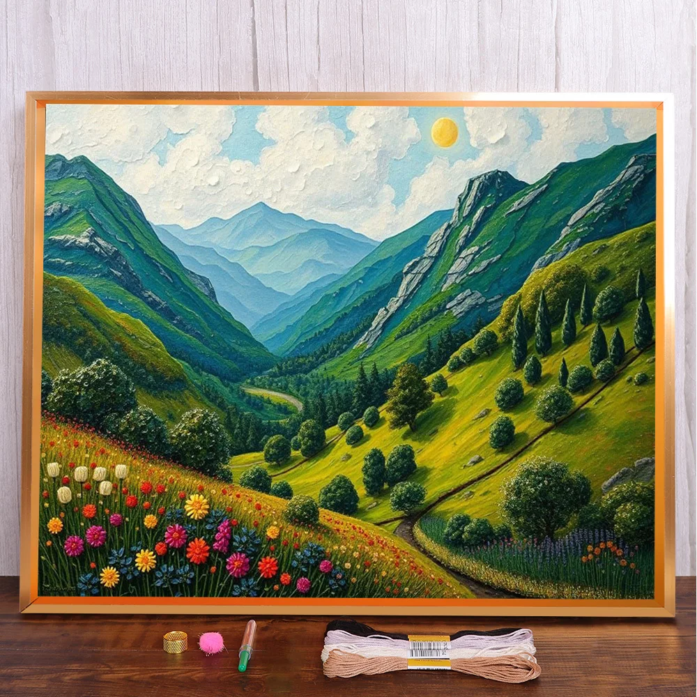 Landscape Mountain Road Pre-Printed Cross Stitch Kit Embroidery Handmade Painting Needlework Handiwork Floss Promotions Needle
Landscape Mountain Road Pre-Printed Cross Stitch Kit Embroidery Handmade Painting Needlework Handiwork Floss Promotions Needle
