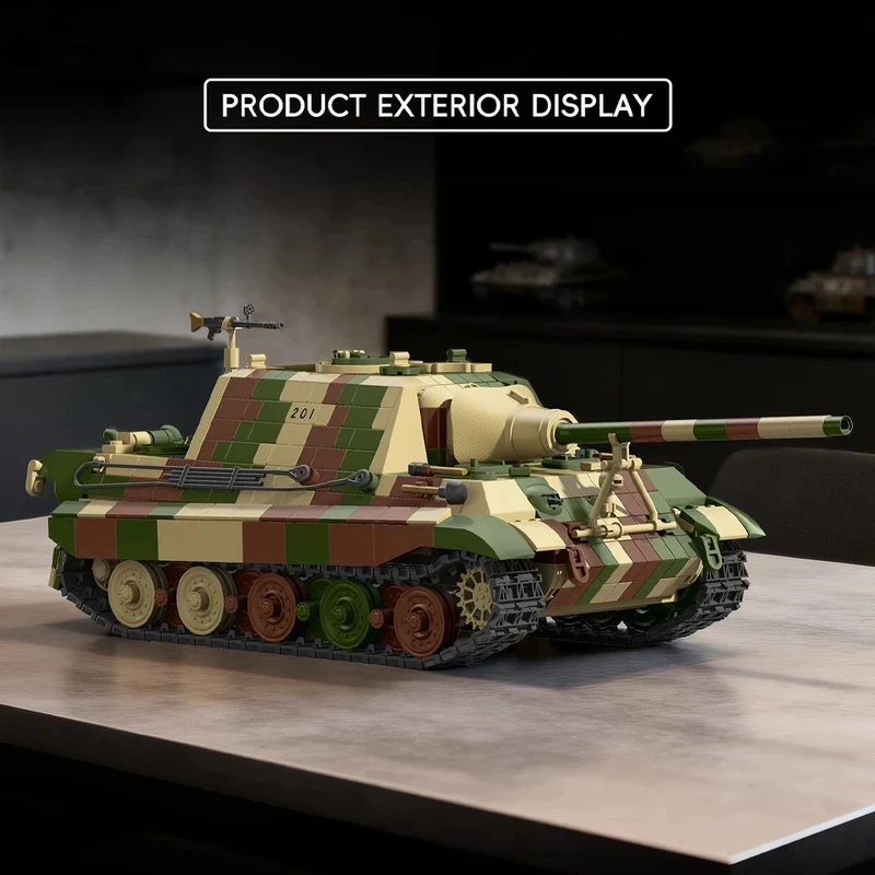 TK8006 Military Jagdtiger Sd.Kfz. 186 Heavy Tank Destroyer Building Blocks Hunting Tiger II Tank Armored Vehicle Bricks Toy Gift
TK8006 Military Jagdtiger Sd.Kfz. 186 Heavy Tank Destroyer Building Blocks Hunting Tiger II Tank Armored Vehicle Bricks Toy Gift