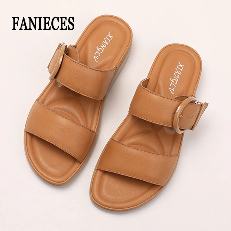 Summer Women Home Slides PU Leather Sandals Anti Skid Soft Sole Outdoor Beach Shoes Breathable Open Toe Casual Mules Slippers
Summer Women Home Slides PU Leather Sandals Anti Skid Soft Sole Outdoor Beach Shoes Breathable Open Toe Casual Mules Slippers