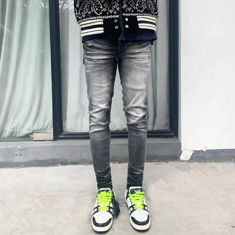 Designer fashion new jeans stretch slim fit washed black gray jeans high street hip-hop brand pants hombre
Designer fashion new jeans stretch slim fit washed black gray jeans high street hip-hop brand pants hombre