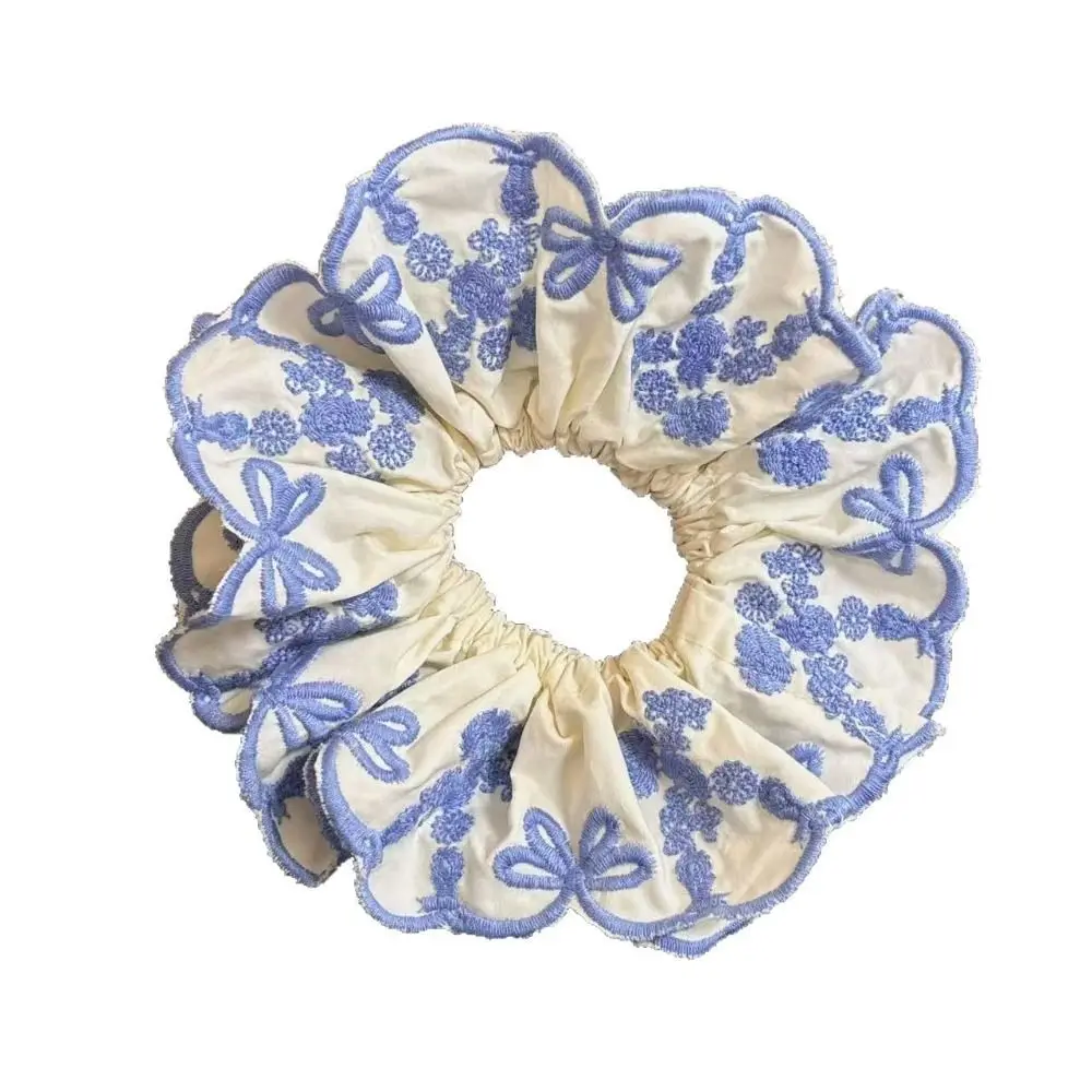 Exquisite Flower Shape Lace Scrunchies Bow Blue Embroidery Large Hair Scrunchies Hollow Rubber Bands Elastic Hair Bands Girl
Exquisite Flower Shape Lace Scrunchies Bow Blue Embroidery Large Hair Scrunchies Hollow Rubber Bands Elastic Hair Bands Girl