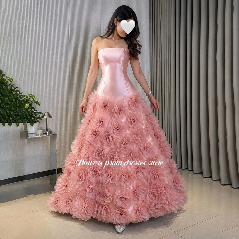 Flowers Pink A Line Evening Dress with 3D Flowers Party Dress Luxury Prom Dress for Princess فساتين مناسبة رسمية Customized
Flowers Pink A Line Evening Dress with 3D Flowers Party Dress Luxury Prom Dress for Princess فساتين مناسبة رسمية Customized