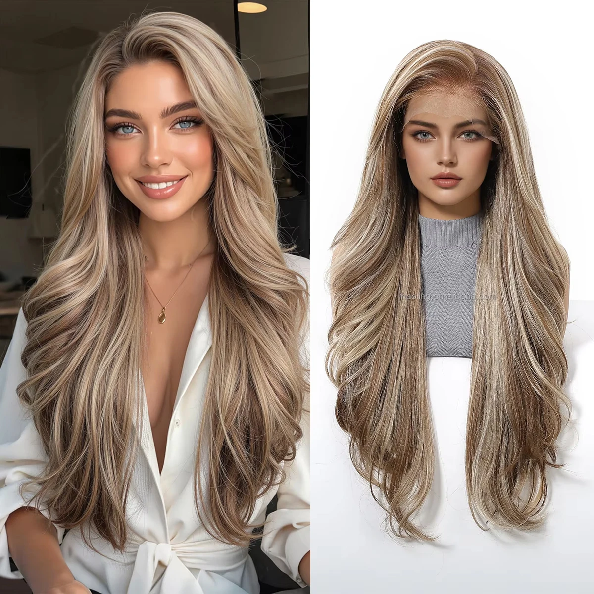 DWY Ash Brown Highlight Synthetic Lace Front Wig 13×6 Body Wave Pre Plucked Lace Wig for Women Wear and Go 28inch Wigs for Daily
DWY Ash Brown Highlight Synthetic Lace Front Wig 13×6 Body Wave Pre Plucked Lace Wig for Women Wear and Go 28inch Wigs for Daily