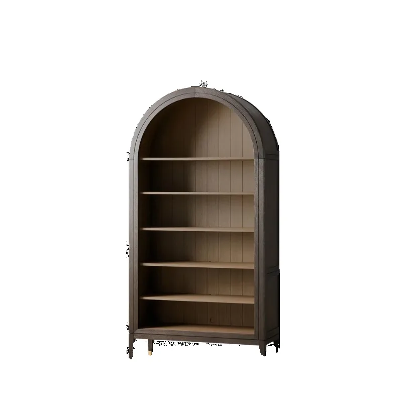 American light luxury solid wood bookcase children's floor bookshelf living room retro arched cabinet open display cabinet custo
American light luxury solid wood bookcase children's floor bookshelf living room retro arched cabinet open display cabinet custo