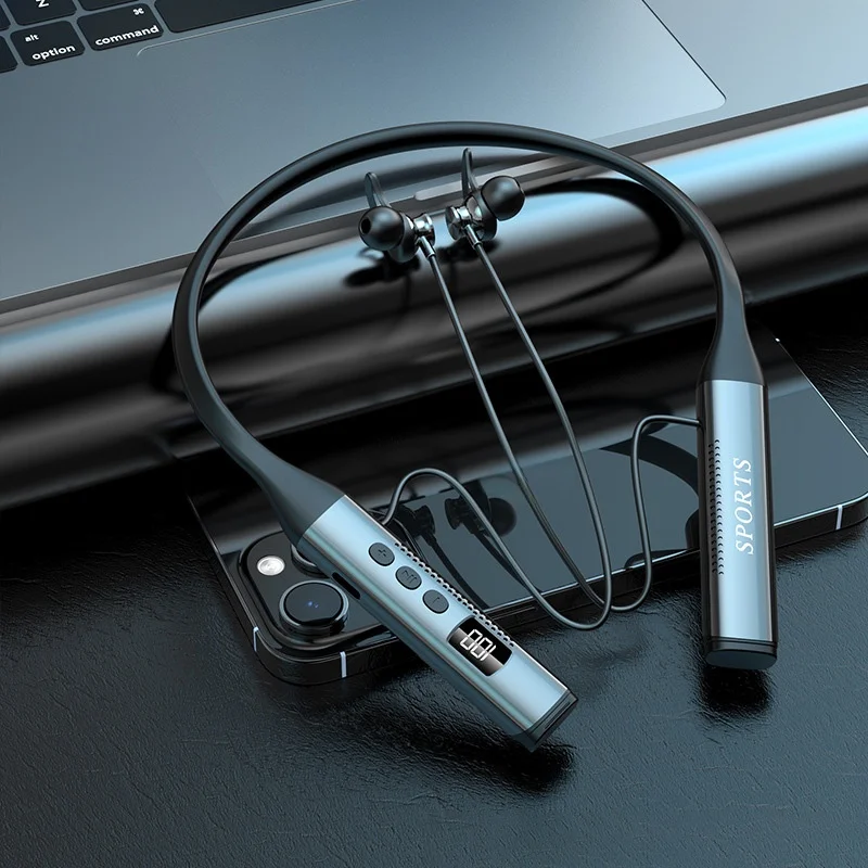 Беспроводные спортивные наушники Bluetooth с шейным ремешком и дисплеем мощности, Hi-Fi звук, 50-часовое время воспроизведения, защита от пота для бега, тренировок в тренажерном зале
Беспроводные спортивные наушники Bluetooth с шейным ремешком и дисплеем мощности, Hi-Fi звук, 50-часовое время воспроизведения, защита от пота для бега, тренировок в тренажерном зале