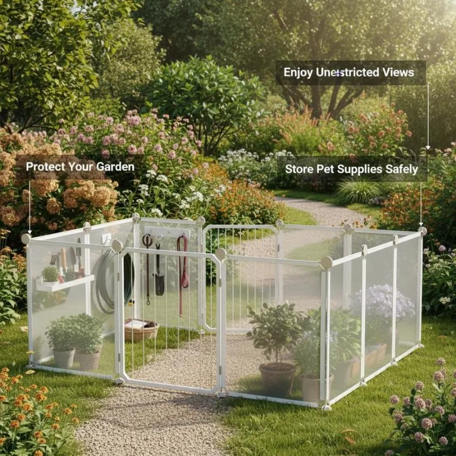 Pet Playpen DIY Small Animal Cage Open Enclosure Portable Plastic Fence 12 Panels for Hedgehog Bunny Chinchilla Guinea Pig Wh
Pet Playpen DIY Small Animal Cage Open Enclosure Portable Plastic Fence 12 Panels for Hedgehog Bunny Chinchilla Guinea Pig Wh