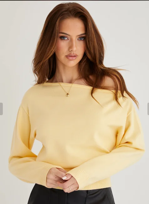 Off The Shoulder Knitted Sweater For Women Ribbed Cuffs Long Sleeve Knit Tops Casual Pullover Sweaters Knitwear
Off The Shoulder Knitted Sweater For Women Ribbed Cuffs Long Sleeve Knit Tops Casual Pullover Sweaters Knitwear