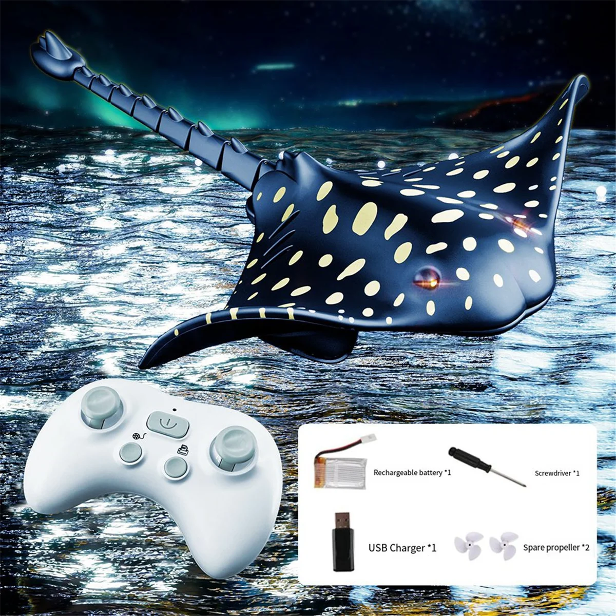 L20A-2.4G RC Toy for Kids,1:18 Fish for Pool RC Boat Pool Diving Toys with Light, Water Toys for Swimming Pool
L20A-2.4G RC Toy for Kids,1:18 Fish for Pool RC Boat Pool Diving Toys with Light, Water Toys for Swimming Pool