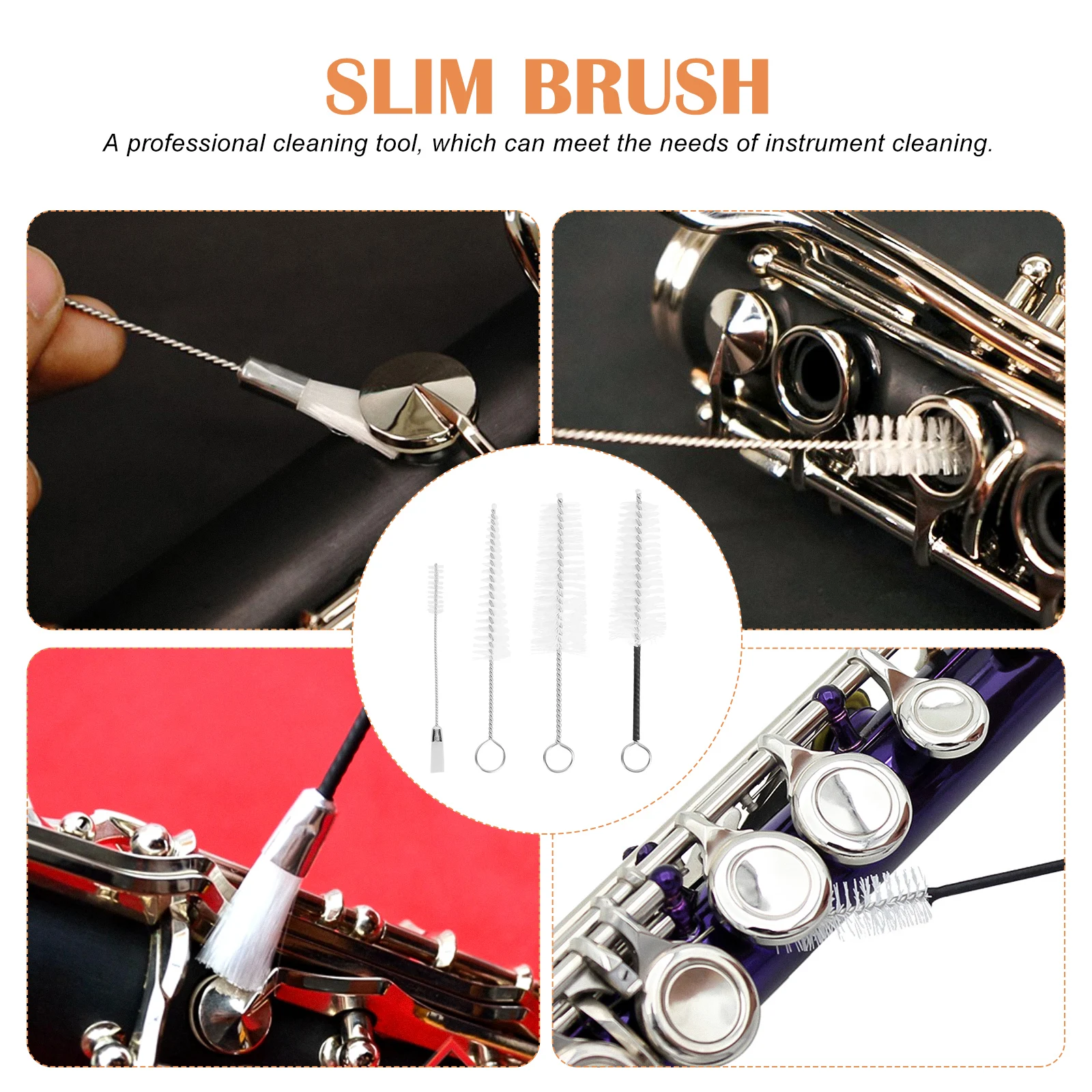 4pcs Saxophone Cleaning Brush Set Durable Lightweight Sound Hole Tool For Flute Trumpet Wind Instruments Premium Cleaner Supply
4pcs Saxophone Cleaning Brush Set Durable Lightweight Sound Hole Tool For Flute Trumpet Wind Instruments Premium Cleaner Supply