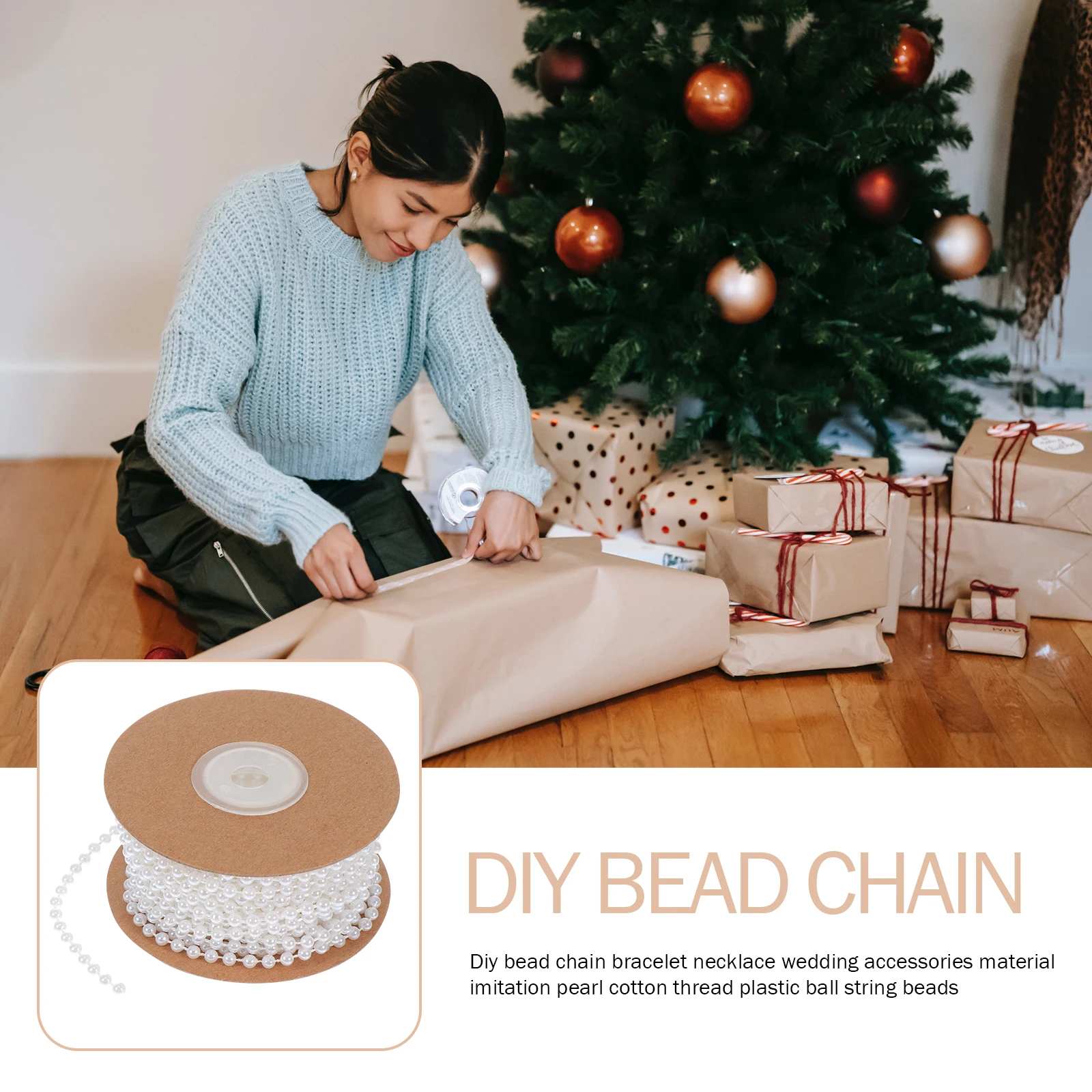 Plastic Beads Chain String Beads Decor DIY Accessories Necklace Chains for Jewellery Decor Christmas Party
Plastic Beads Chain String Beads Decor DIY Accessories Necklace Chains for Jewellery Decor Christmas Party