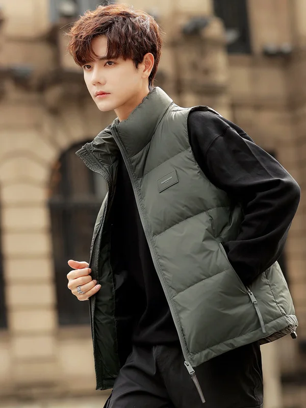 ort Men's down Jaet Stand Collar Bread Sle Warm Outerwear Vest Polyester Fiber Youth Faion Autumn Season
ort Men's down Jaet Stand Collar Bread Sle Warm Outerwear Vest Polyester Fiber Youth Faion Autumn Season