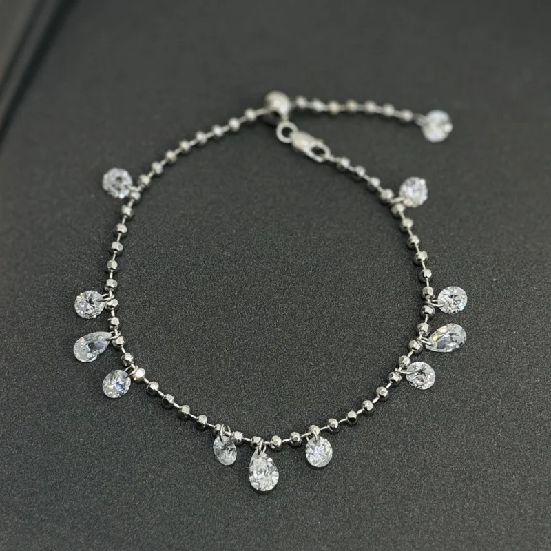 S925 Sterling Silver Tearful Starry Sky Bracelet Beaded Strand with Teardrop Fringe Adjustable Ins Style Unique Design
S925 Sterling Silver Tearful Starry Sky Bracelet Beaded Strand with Teardrop Fringe Adjustable Ins Style Unique Design