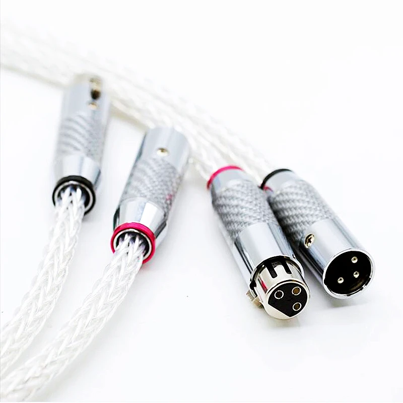 hifi 8AG Silver Plated Single Crystal XLR Balance Cable With Carbon Fiber Audio Adapter For HiFi Amplifier CD Player
hifi 8AG Silver Plated Single Crystal XLR Balance Cable With Carbon Fiber Audio Adapter For HiFi Amplifier CD Player