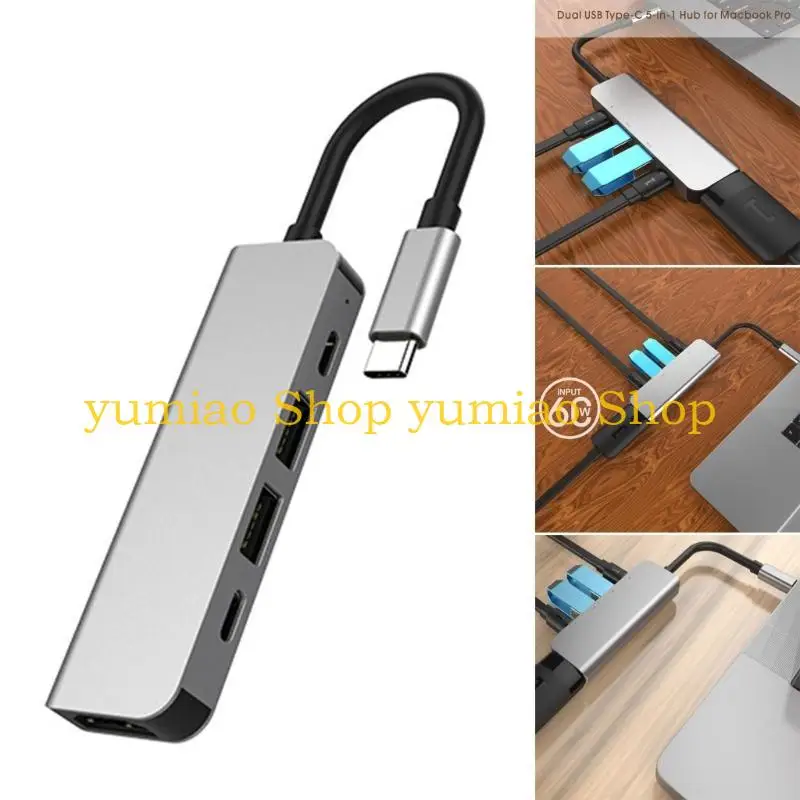 587B TypeC HUB Docking Station Dual-USB 4K30hz Support PD60W Dock
587B TypeC HUB Docking Station Dual-USB 4K30hz Support PD60W Dock