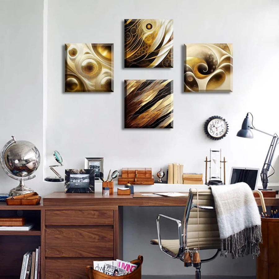 Abstract Golden 4 pcs set diamond painting Wall Art Black and Gold Picture Bedroom Wall Decoration Modern Abstract art Home gift
Abstract Golden 4 pcs set diamond painting Wall Art Black and Gold Picture Bedroom Wall Decoration Modern Abstract art Home gift