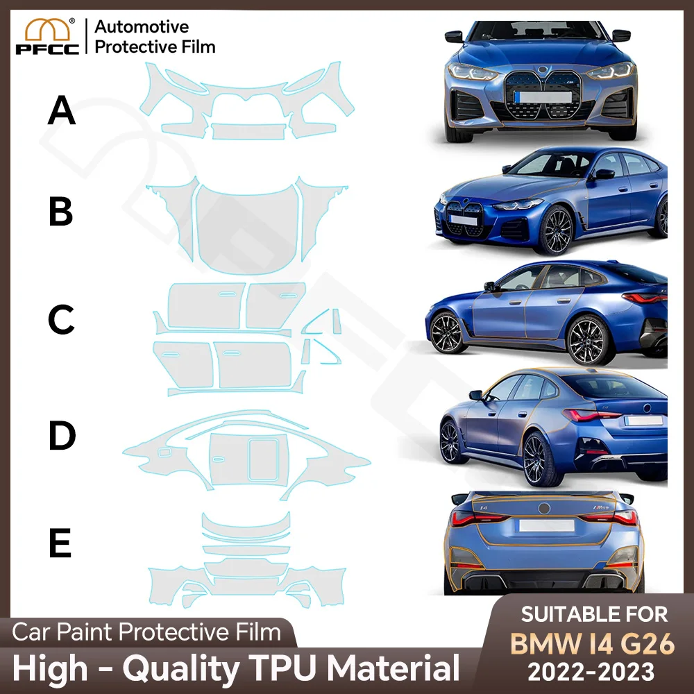 TPU 8.5Mil TPU Paint Protection Film Pre-cut PPF Bra Car Body Bumper Clear Anti-scratch Resistant Cover For BMW I4 G26 2022 2023
TPU 8.5Mil TPU Paint Protection Film Pre-cut PPF Bra Car Body Bumper Clear Anti-scratch Resistant Cover For BMW I4 G26 2022 2023