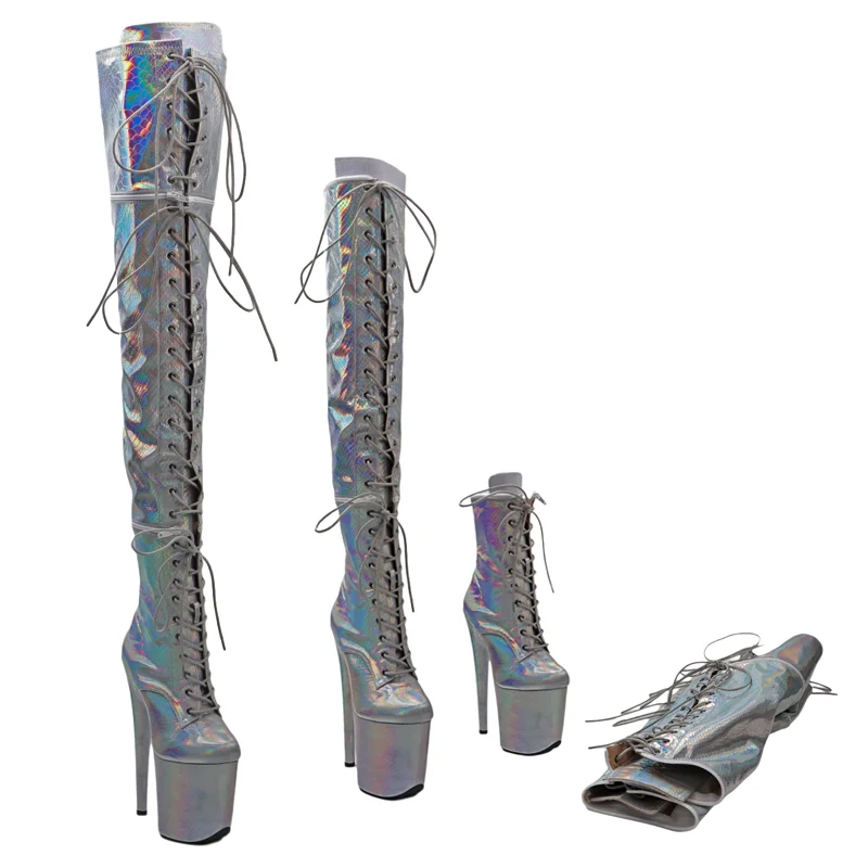Leecabe 20CM/8inches Snake holographic Zipper split boots New Design Three ways wear boots Extreme High Heel Detachable boots
Leecabe 20CM/8inches Snake holographic Zipper split boots New Design Three ways wear boots Extreme High Heel Detachable boots