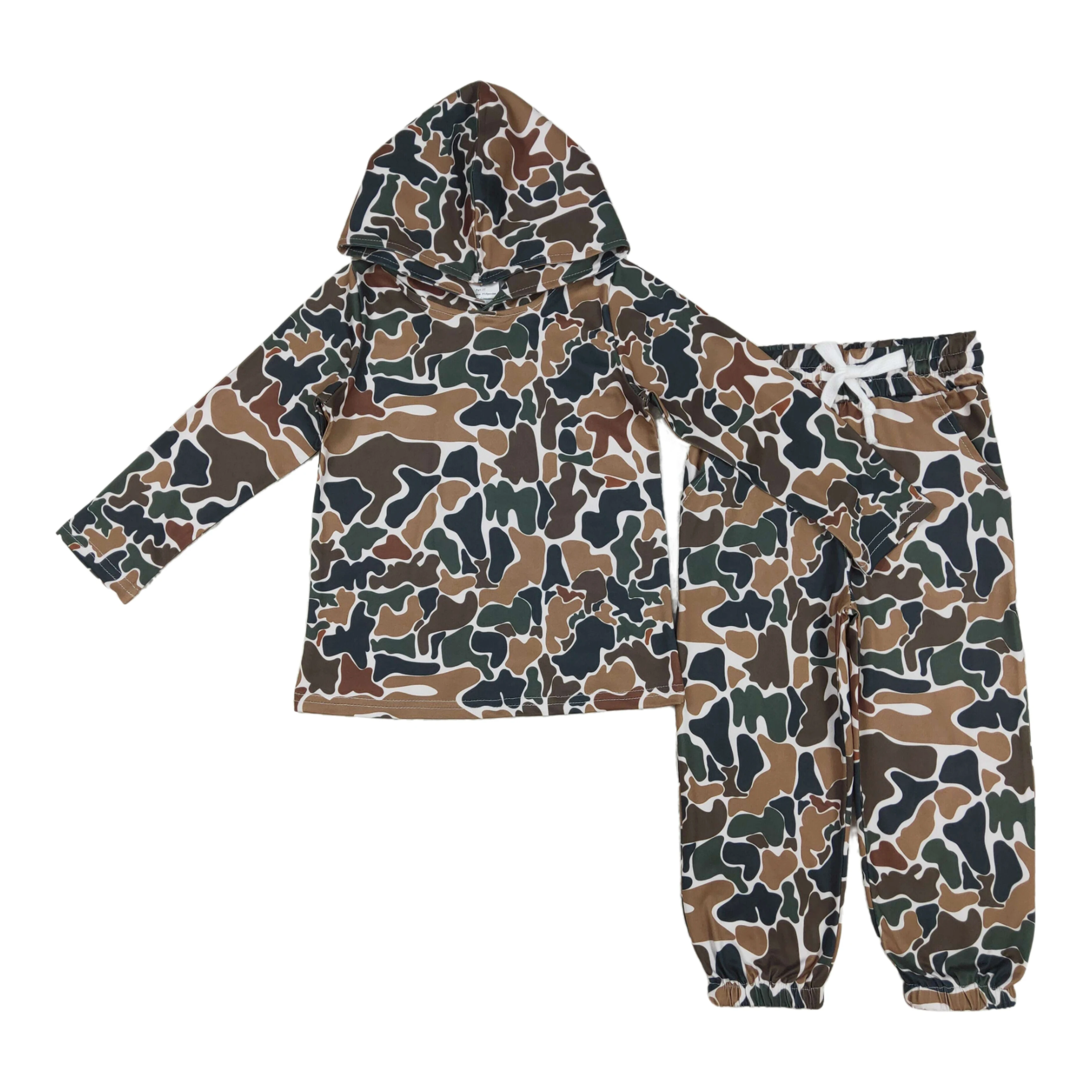 New Fashion Hoodie Baby Boys Clothes Long Sleeve Brown Camo Hooded Top Pants Sets Kids Designer Clothes Boys Boutique Outfits
New Fashion Hoodie Baby Boys Clothes Long Sleeve Brown Camo Hooded Top Pants Sets Kids Designer Clothes Boys Boutique Outfits