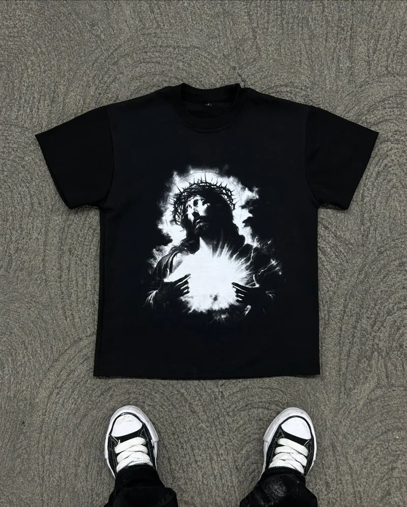 Europe and the United States fashion retro black shirt men y2k street top Harajuku high street couple casual oversized T-shirt
Europe and the United States fashion retro black shirt men y2k street top Harajuku high street couple casual oversized T-shirt