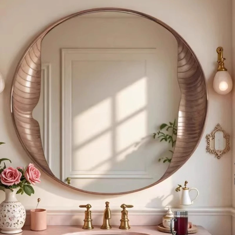 French retro bathroom makeup mirror medieval round art living room decoration bathroom sink mirror hanging wall
French retro bathroom makeup mirror medieval round art living room decoration bathroom sink mirror hanging wall