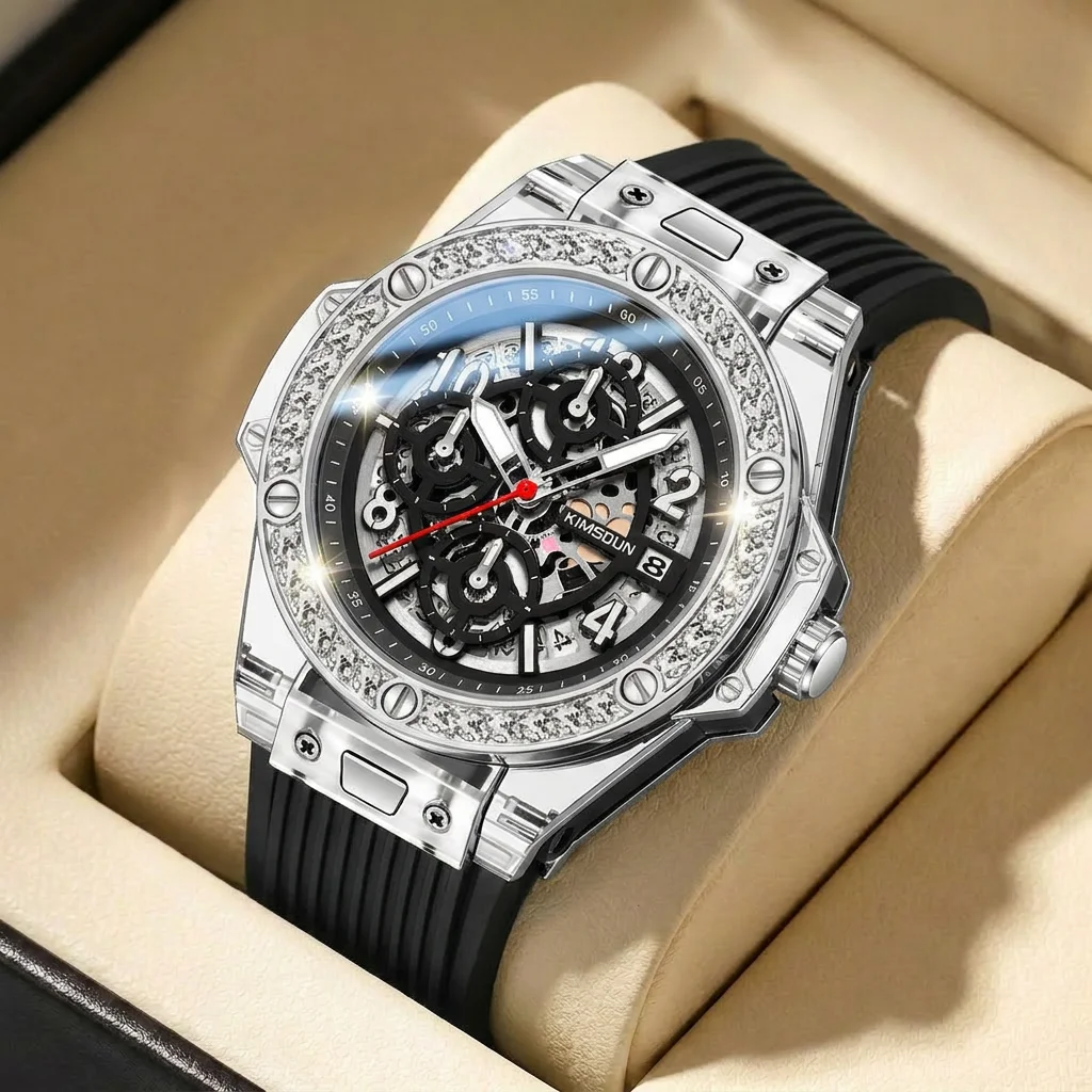 1pcs Men's black dial silicone strap vintage fashion classic fashion details Quartz Watch for business party holiday
1pcs Men's black dial silicone strap vintage fashion classic fashion details Quartz Watch for business party holiday