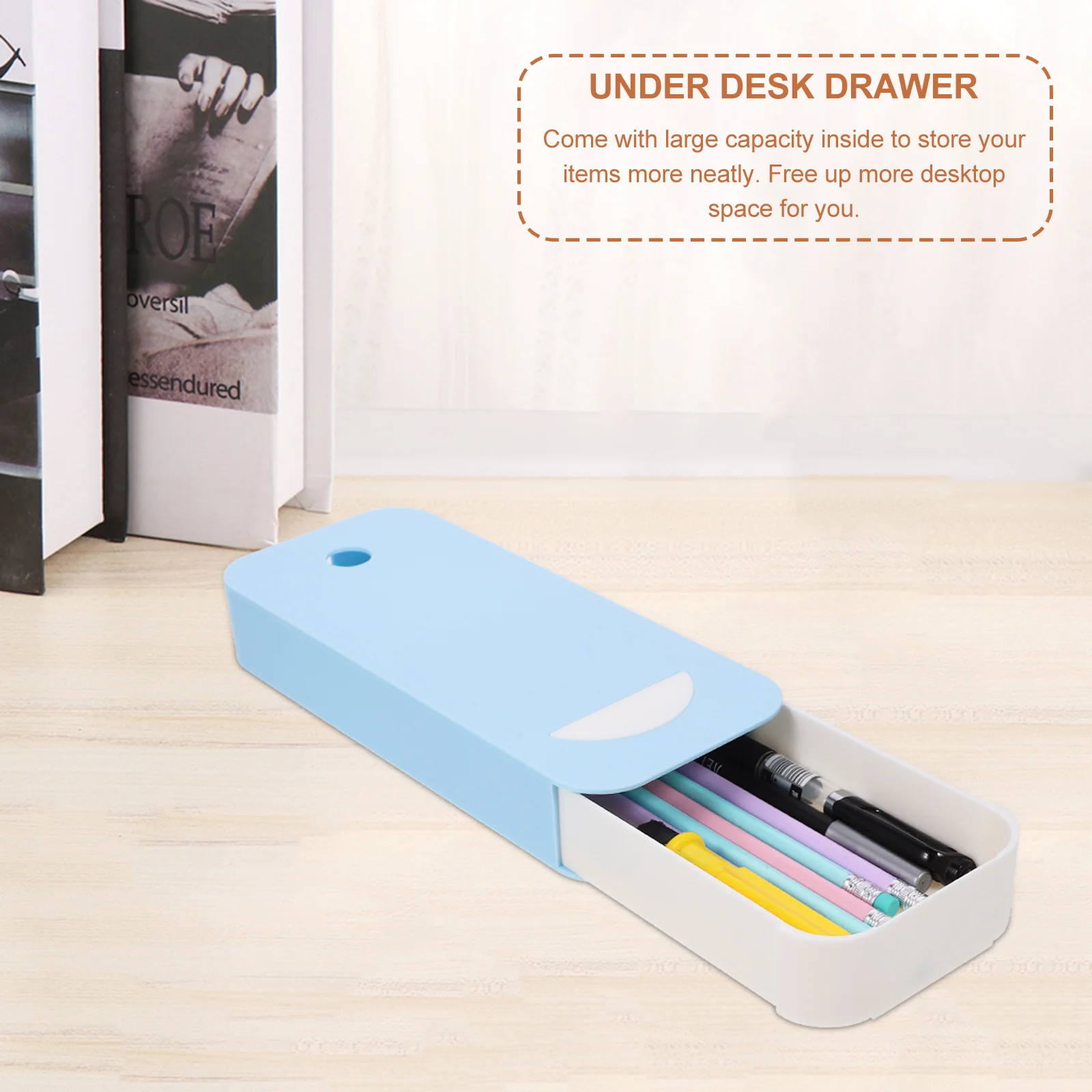 Desk Organizer with Hidden Drawer Strong ABS Material Under Table Storage for Stationery Tools Cosmetics Socks Clutter Free
Desk Organizer with Hidden Drawer Strong ABS Material Under Table Storage for Stationery Tools Cosmetics Socks Clutter Free