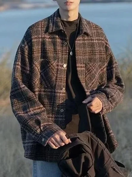 Мужское повседневное шерстяное пальто в клетку Long Sve irt, осень-весна, новинка 2025, модное износостойкое вовняное пальто-джато
Мужское повседневное шерстяное пальто в клетку Long Sve irt, осень-весна, новинка 2025, модное износостойкое вовняное пальто-джато