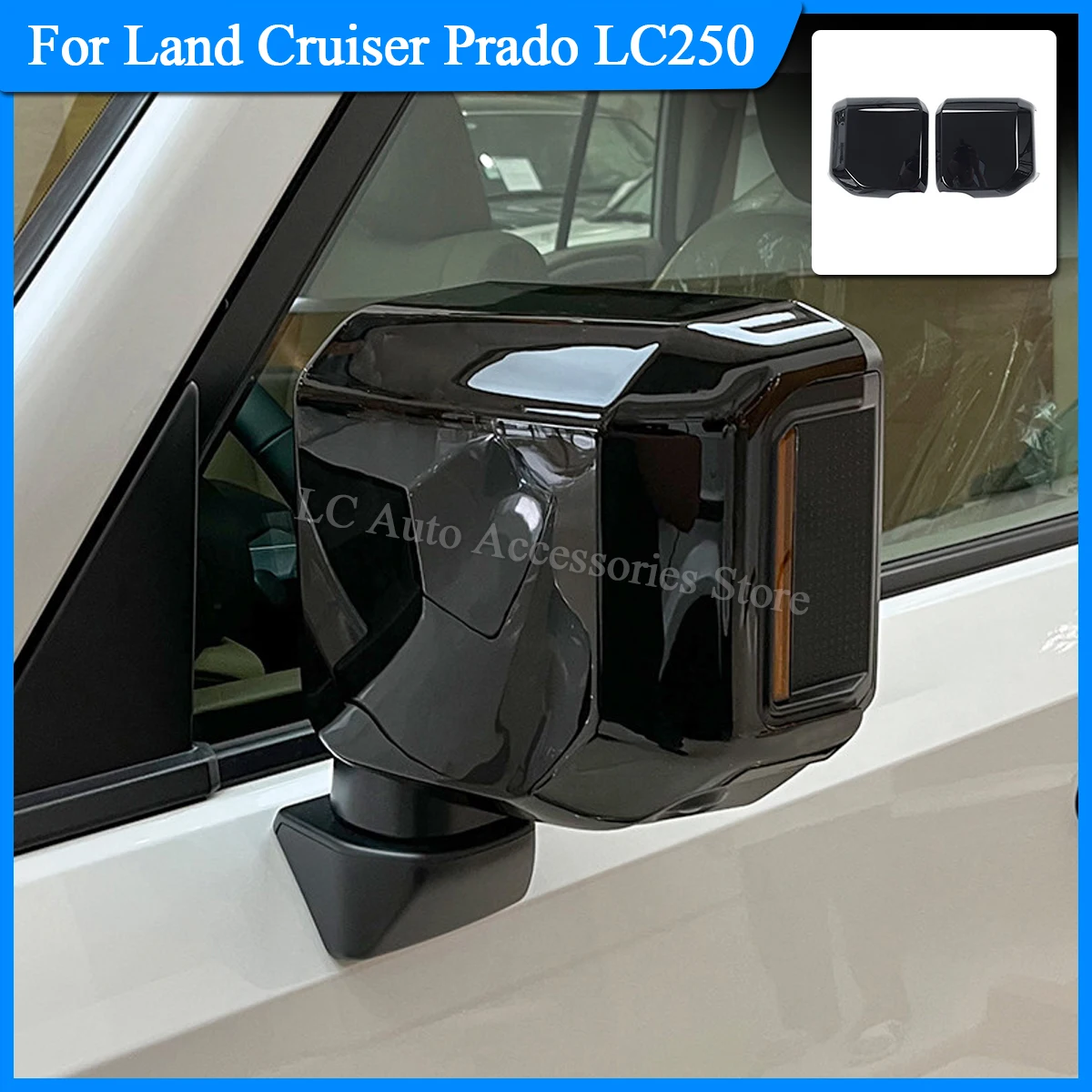 For Toyota Prado LC250, Rearview Mirror Decorative & Protective Cover, ABS Material, Car Exterior Modification Parts
For Toyota Prado LC250, Rearview Mirror Decorative & Protective Cover, ABS Material, Car Exterior Modification Parts
