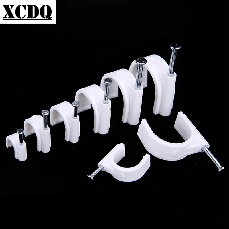 100pcs 3mm-16mm small hemicycle round square wall cable clips nail fixed desk electric wire clamps cord manager for home
100pcs 3mm-16mm small hemicycle round square wall cable clips nail fixed desk electric wire clamps cord manager for home