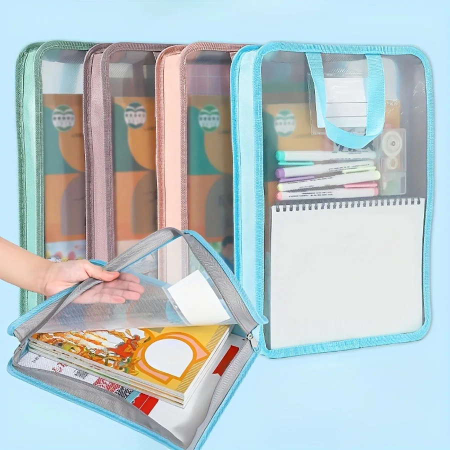 1pc A4 transparent L-shaped opening file bag, waterproof and dustproof hand-held storage bag, suitable for schools and offices
1pc A4 transparent L-shaped opening file bag, waterproof and dustproof hand-held storage bag, suitable for schools and offices