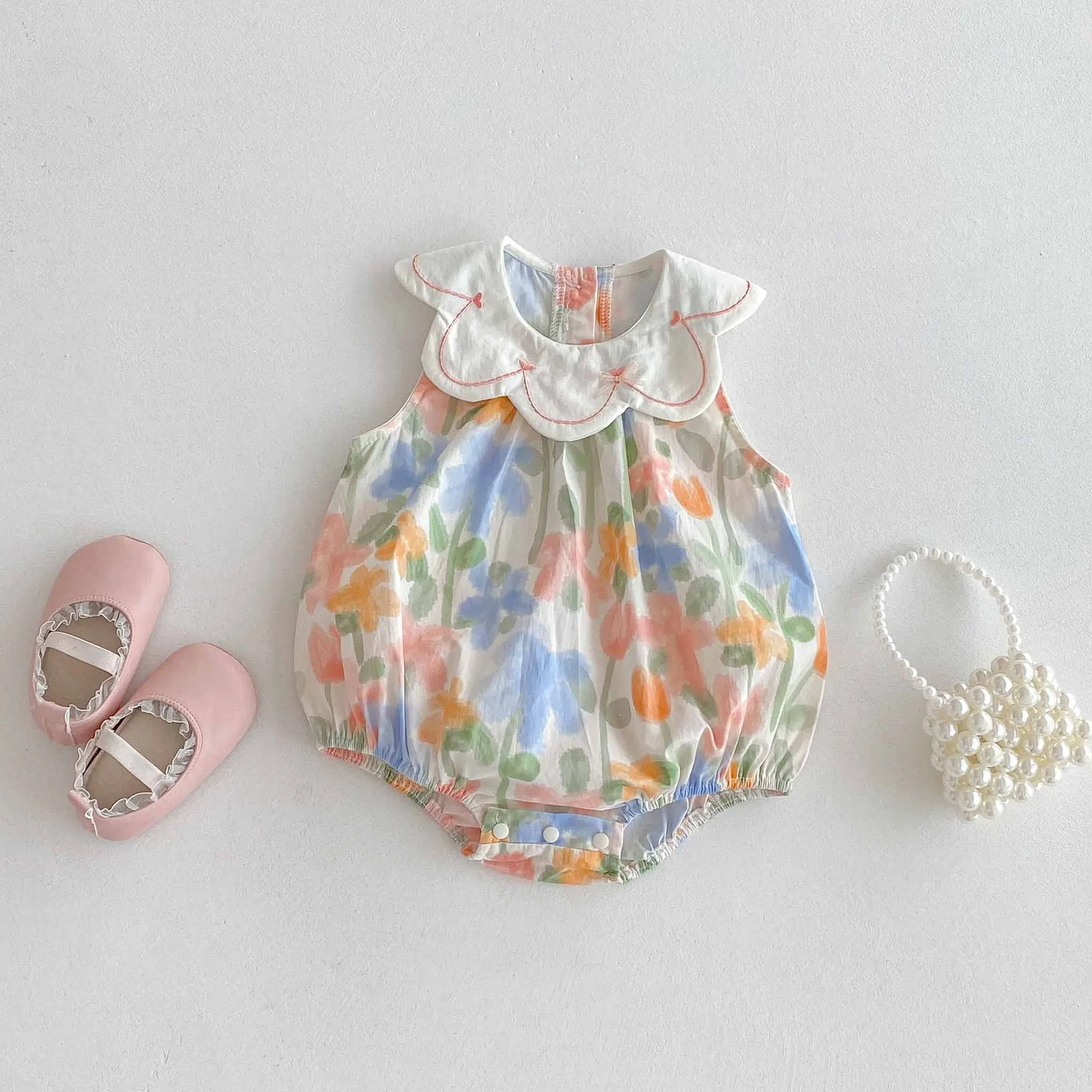 Summer Baby Girls Clothes 0-2Y Baby Floral Bodysuit Cotton Sleevelss Romper Newborn One Piece Clothing
Summer Baby Girls Clothes 0-2Y Baby Floral Bodysuit Cotton Sleevelss Romper Newborn One Piece Clothing