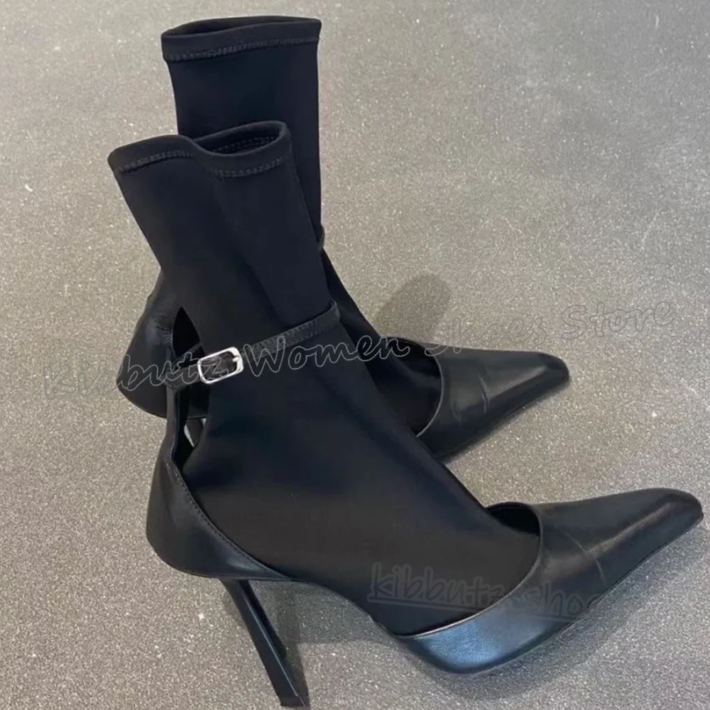 Ankle Boots Belt Buckle Patchwork Pointy Thin Heels Solid Color Fashion Elegant Concise Sexy Novelty Leather Spicy Girls Shoes
Ankle Boots Belt Buckle Patchwork Pointy Thin Heels Solid Color Fashion Elegant Concise Sexy Novelty Leather Spicy Girls Shoes