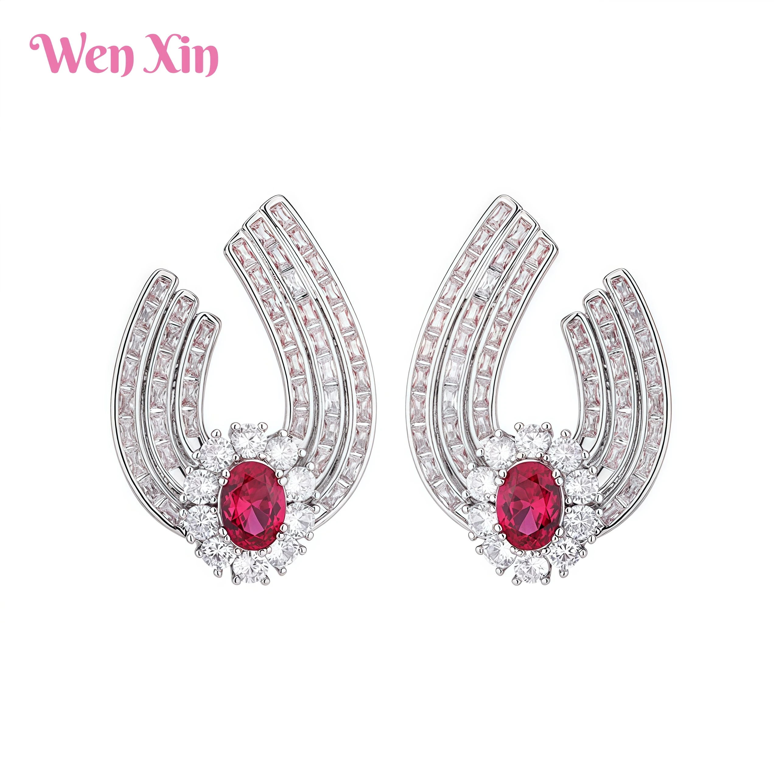 WENXIN Brand classic Jewelry Women Earrings Gold Plated Eardrop Certificated Drop Certificated Women Square drill Earrings
WENXIN Brand classic Jewelry Women Earrings Gold Plated Eardrop Certificated Drop Certificated Women Square drill Earrings
