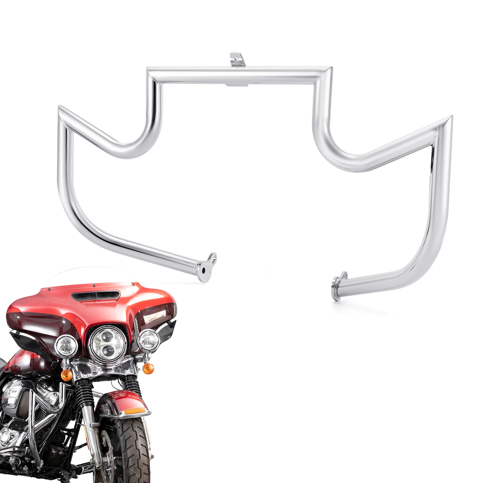 Motorcycle Chrome Front Highway Engine Guard Crash Bar for Harley Touring and Trike 2009-2023 Models Without Lower Fairing
Motorcycle Chrome Front Highway Engine Guard Crash Bar for Harley Touring and Trike 2009-2023 Models Without Lower Fairing
