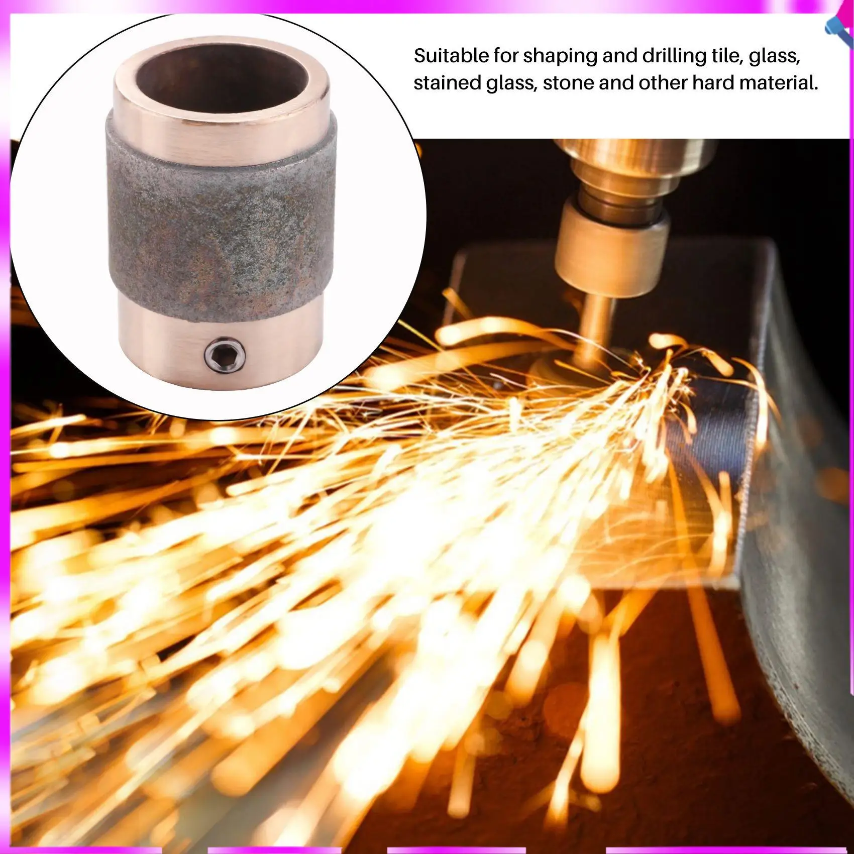 N96R 1 Inch 3/4 Inch 1/4 Inch Stained Glass Diamond Grinder Bit Head Tools 3 Sizes Brass Core
N96R 1 Inch 3/4 Inch 1/4 Inch Stained Glass Diamond Grinder Bit Head Tools 3 Sizes Brass Core