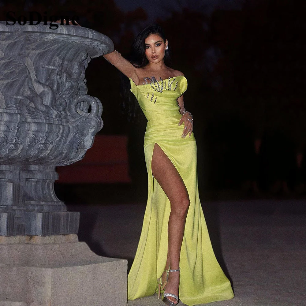 SoDigne Yellow Mermaid Evening Gown Formal Dresses 2024 Crystal Beades Side Split Special Occasion Dress Party Dress Gala
SoDigne Yellow Mermaid Evening Gown Formal Dresses 2024 Crystal Beades Side Split Special Occasion Dress Party Dress Gala