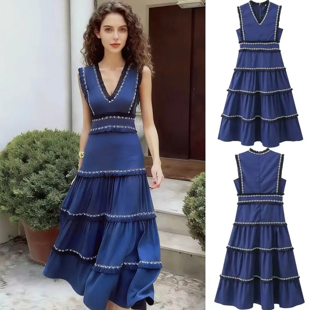 Summer New Fashion Contrasting Layered Tassel Women Dress
Summer New Fashion Contrasting Layered Tassel Women Dress