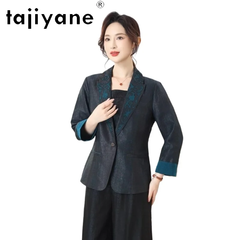 TAJIYANE 100% Mulberry Silk Blouse for Women Elegant Embroidered Suit Coat Real Xiangyun Sha Spring Tops 2026 Woman Clothes 셔츠
TAJIYANE 100% Mulberry Silk Blouse for Women Elegant Embroidered Suit Coat Real Xiangyun Sha Spring Tops 2026 Woman Clothes 셔츠