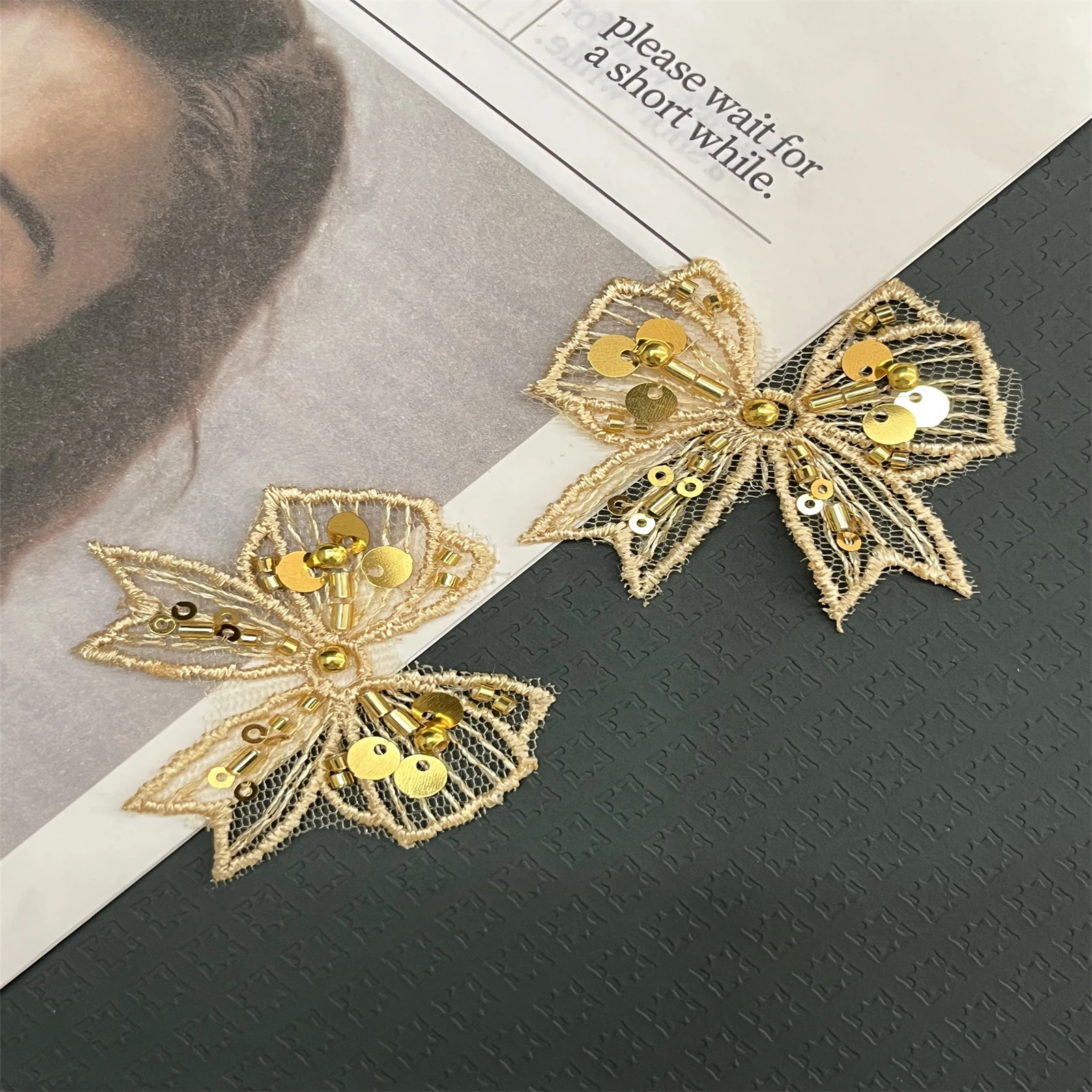 10PCS Gold Bow Yellow Embroidered Net Lace Trim Beautiful Floral Cotton Lace Ribbon DIY Sewing Fabric Garment Accessories
10PCS Gold Bow Yellow Embroidered Net Lace Trim Beautiful Floral Cotton Lace Ribbon DIY Sewing Fabric Garment Accessories