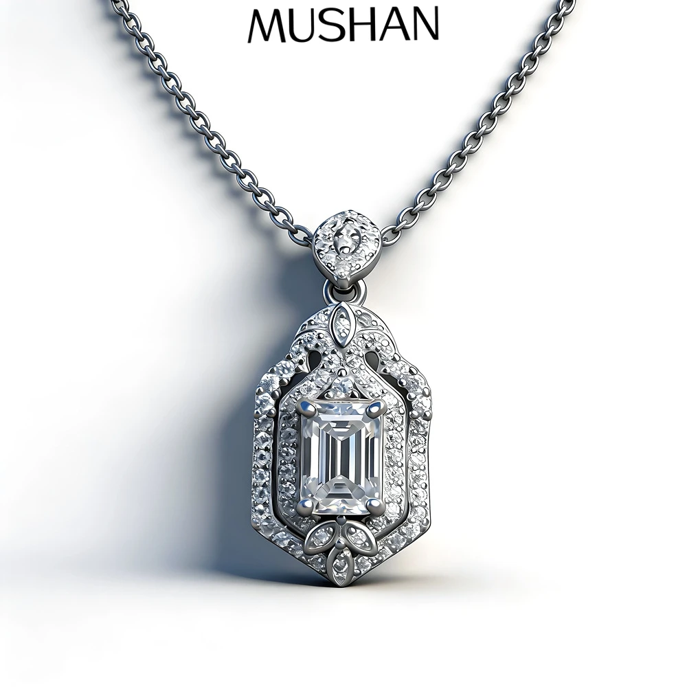 MuShan Jewelry 925 Sterling Silver Choker Necklace GRA 5x7 Moissanite Diamond Chain Necklaces Pendant For Women Wedding Jewelry
MuShan Jewelry 925 Sterling Silver Choker Necklace GRA 5x7 Moissanite Diamond Chain Necklaces Pendant For Women Wedding Jewelry