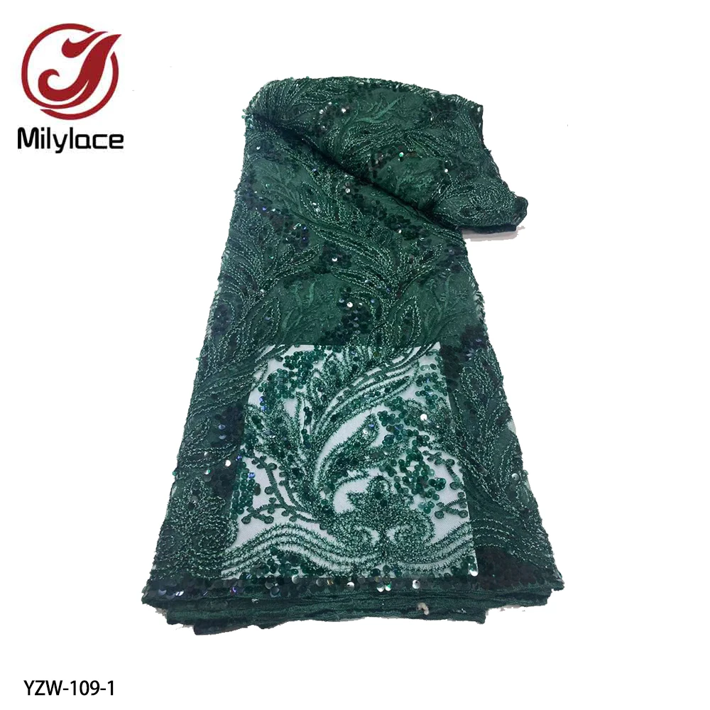 African Sequins Lace Fabric 2023 High Quality Embroidery Tulle Lace Fabric for Dress YZW-109
African Sequins Lace Fabric 2023 High Quality Embroidery Tulle Lace Fabric for Dress YZW-109
